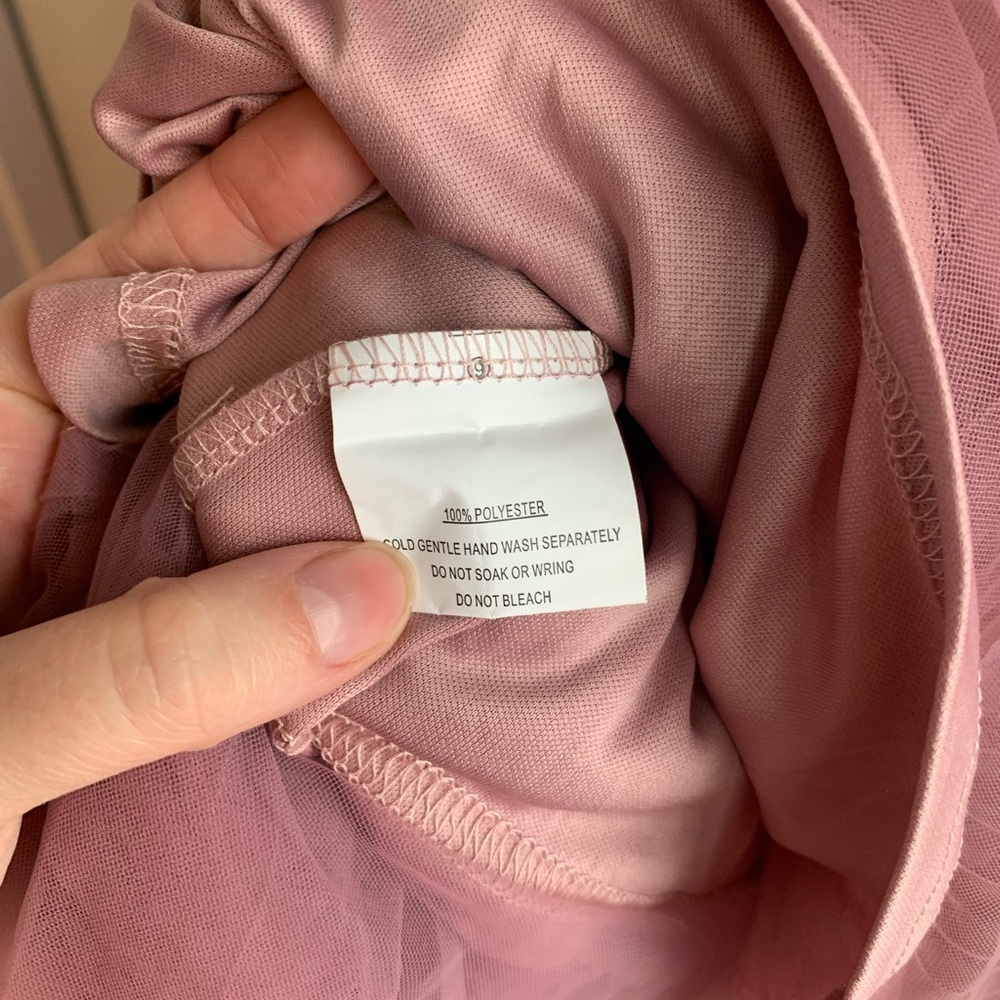 Selfie Leslie nwt Arrabel Tiered Ruffle Tulle Maxi Dress Plum - Picture 10 of 10